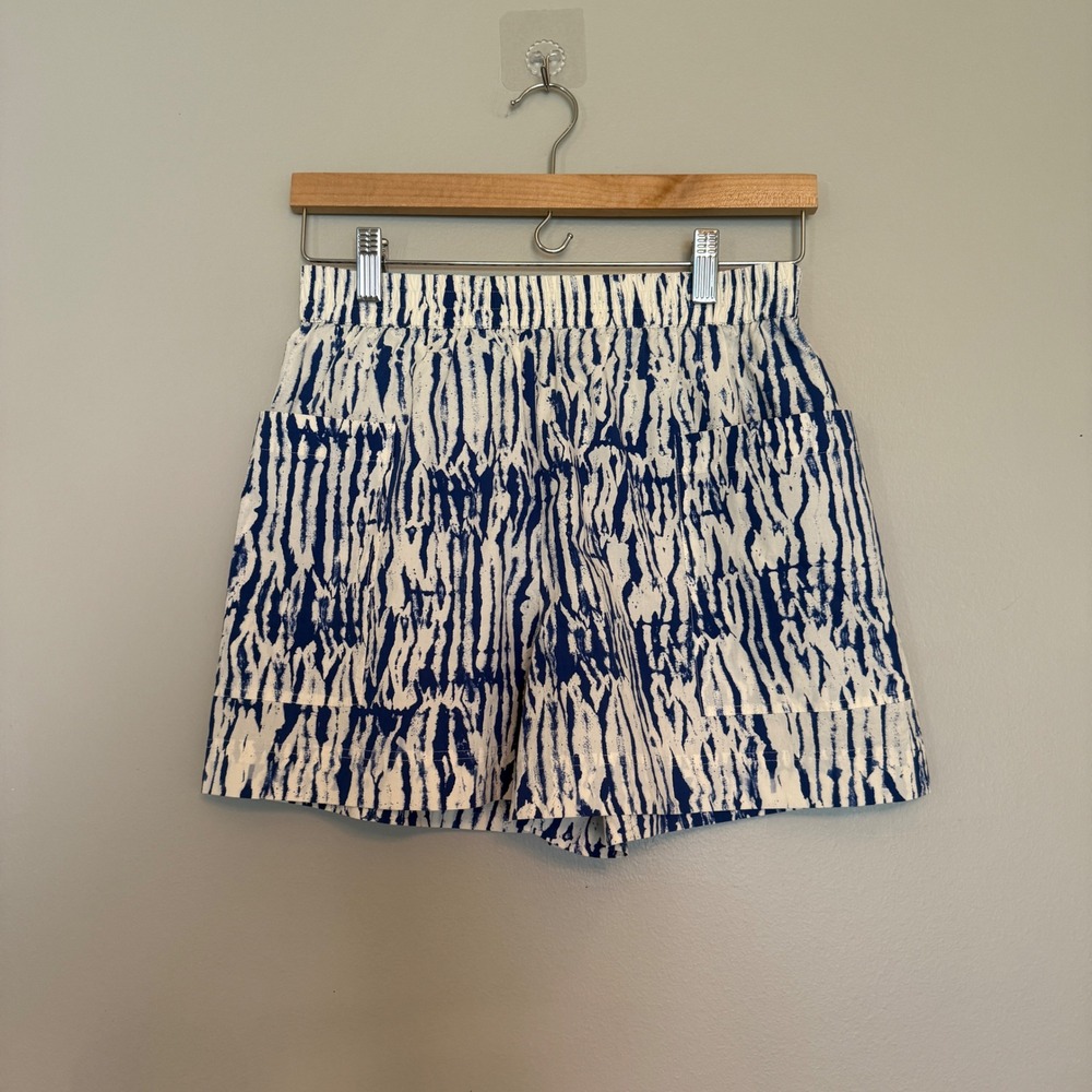 Rails Blue White Tiger‎ Stripe Elastic Waist Pull On Shorts Womens Small - Picture 6 of 6